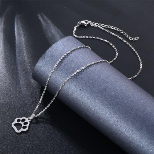 New Dog Cat Paw Charm Necklace for Women High Polish Wholesale Super Fashion Charm Jewelry