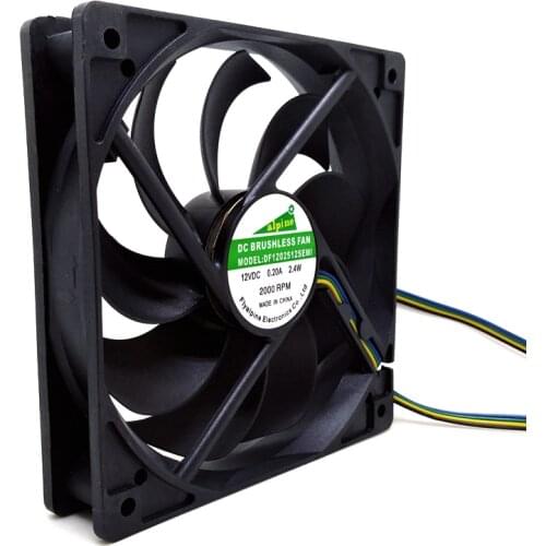 New computer fan 120mm 12cm DF1202512SEMI 12025 12V computer case gt1850 gt2150 power fan 12cm matte super mute cooling fan