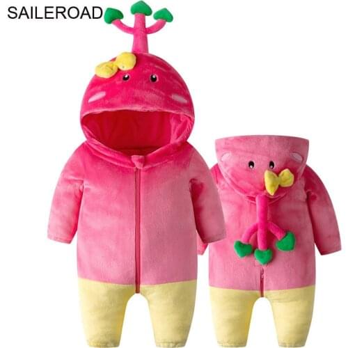 SAILEROAD Cartoon Flannel Sleep Gown Plant Pajamas Baby Boys sleepers Girls Fruit Jumpsuit Kigurumi Outfits Crawling suit