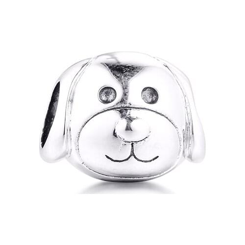 Fit for Pandora Beads Bracelets Devoted Dog Charms 100% Authentic 925 Sterling Silver Jewelry Free Shipping