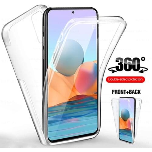 360° Full Body Transparent Soft Silicone Protective Shell Covers for Redmi Note 10s 10 Shockproof Coque On Redmy Note10 Pro Case