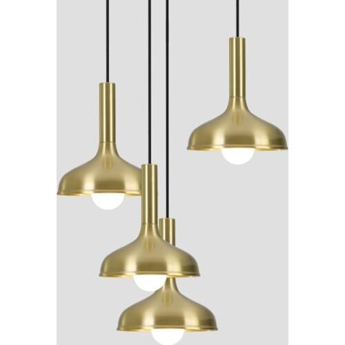 Modern Brass restaurant pendant lights for living room loft decor Nordic bedroom bedside hanging lamp bar Lucy lustre suspension