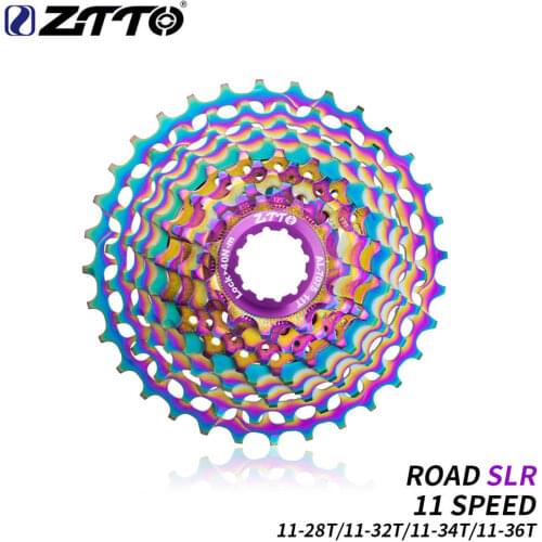 ZTTO Road bike 11 Speed SLR Colorful Cassette UltraLight 11-28T Gravel bicycle 11-36T 11Speed 11-34t K7 11V 11-32t CNC Freewheel