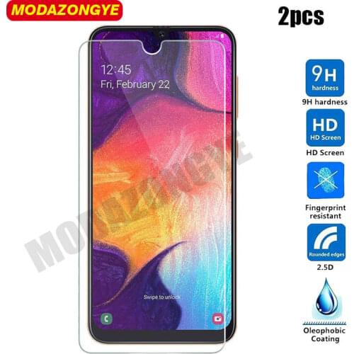 2 pcs For Samsung Galaxy A50 Tempered Glass Samsung A50 A 50 A505F A505 SM-A505F Screen Protector Glass Protective Film