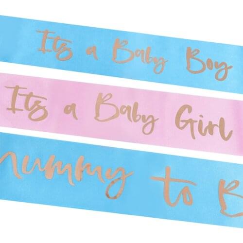 1pc Blue Pink Mommy To Be Its A Baby Boy/girl Sash Baby Shower Gender Reveal Newborn Party Decoration Pregnant Mom Favor Gifts