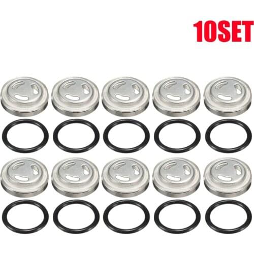 10 Set 18mm Master Brake Cylinder Reservoir Sight Glasses Motorcycle Dirt Bike Gasket For Honda Suzuki Kawasaki Harley