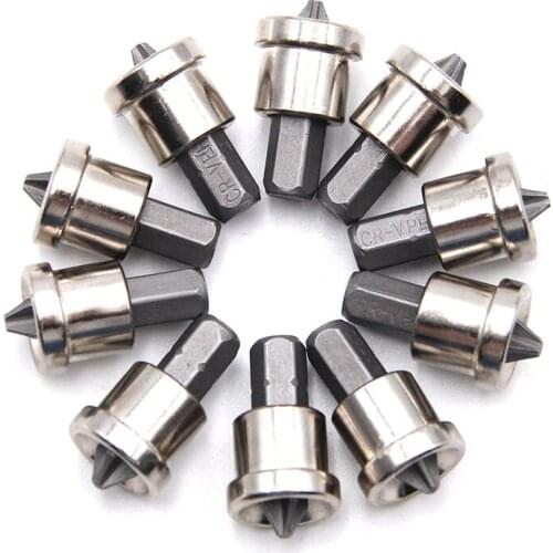 10PC 25mm Depth Stop Plasterboard Screws Locating Screwdriver Bits Hex Shank Drywall Dimpler Bits Drilling Bits Screw Drive Tool