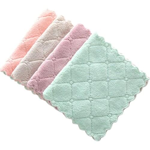 10Pc Super Absorbent Microfiber Kitchen Dish Cloth High-Efficiency Tableware Household Cleaning Towel Kichen Tools Gadgets Rando