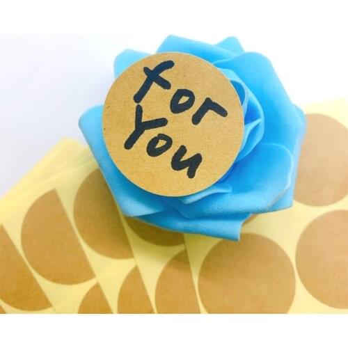 100Pcs/lot Blank Round Kraft Label Sticker DIY Hand Made Gift Cake package decoration stickers Scrapbooking Baking Seal Sticker