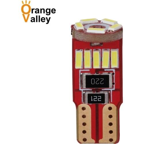 100Pcs T10 W5W 15 LED 4014 Car Led Wedge Light 12V Marker Side Dome Interior Lamp Reverse License Plate Bulb