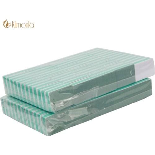 100Pcs/Pack White Green Double Sided Nail Buffer 400/3000 UV Gel Buffing Nail File Sanding lime a ongle Care Tools Accessories