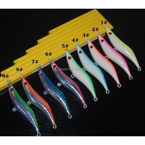 3PCS Deep sea Fishing Jigging Shrimp Metal Jigbait Jig Lure Spoon Treble Hook Spinner baits 80g