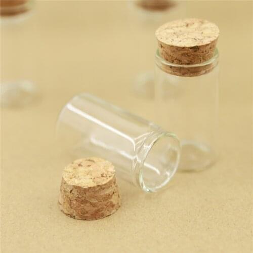 50pcs 22*40mm 8ml Mini Glass Vial Bottle Test Tube Cork Stopper Spice Bottles Container Small DIY Jars Tiny Bottles glass