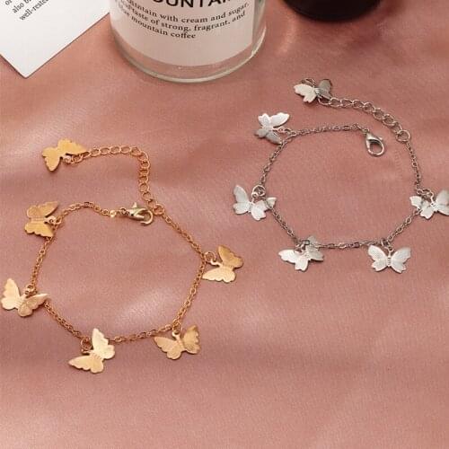 European And American Ins Wind Single-Layer Butterfly Bracelet Sweet Butterfly Pendant Fashion Wild Jewelry