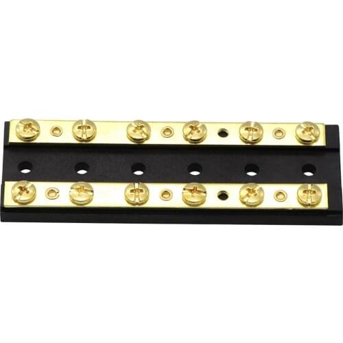 Dual-row Busbar 6/12 Position Bus Bar Transparent Dust Cover Sticker Heat Shrinkable Tube Terminal Junction Box For Car Ship