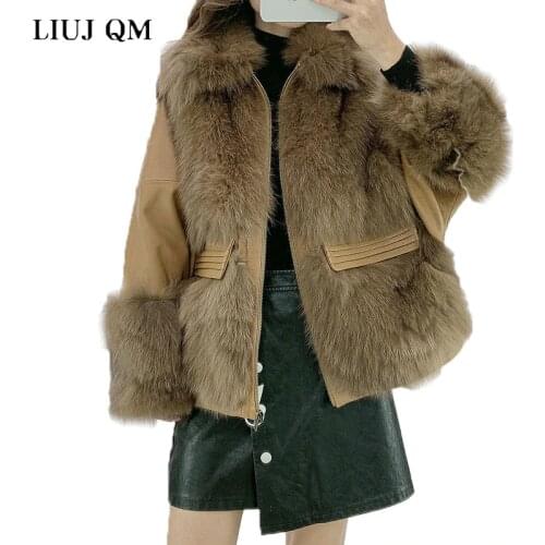 Short Women 2021 Autumn Winter Fashion Faux Fur Coat Jacket New Female Casual Warm Thick Coat Lady Artificial Fox Fur Overcoat