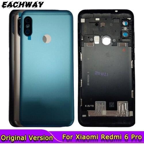 For Xiaomi Redmi 6 Pro Battery Cover Redmi 6pro Back Battery Cover Door Housing Case For Xiaomi Mi A2 Lite Back Housing