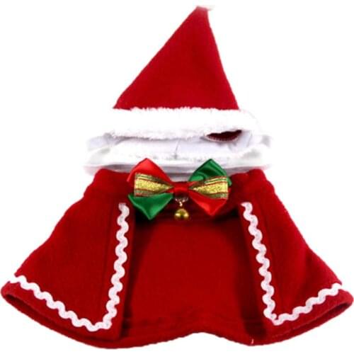 Cute Fashion Pet Dog Cloak And Red Christmas Clothes For Small Dog Cat