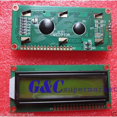 1PCS 1602 16x2 HD44780 character LCD display module LCM yellow backlight electronics accessories breadboard diy electronics