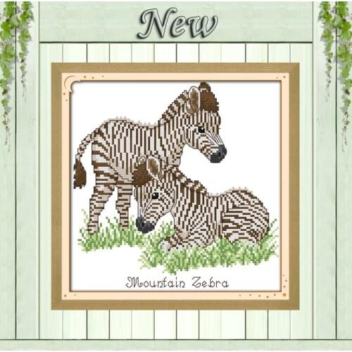 Baby zebra animal home wall Decor painting counted print on canvas DMC 11CT 14CT kit DIY Cross Stitch embroidery needlework Sets