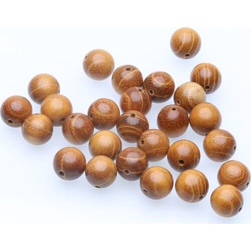 Natural yellow wooden beads loose beads DIY jewelry making round beads beads 10mm crafts handmade wooden bracelet