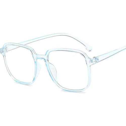 New Fashion Square Glasses Women Transparent Plastic Frame Optical Lens Ladies Eyewear Anti Blue Comfort Light Eyeglasses