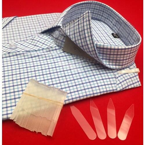 2021 New 200Pcs Plastic Collar Stays Stiffeners Stay Bones Shirt Mens Clear Collar Stays