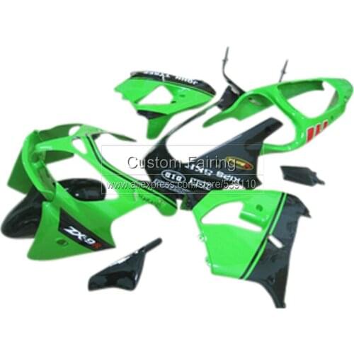 Popular ABS fairings for Kawasaki ZX9R zx 9r 2000 - 2001 Ninja 00 01 green balck lines fairing kit 7gifts CG13