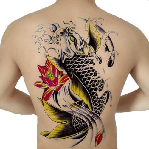 Wholesale disposable tattoo big size 35*48cm full back waterproof removable temporary tattoo Body tatuajes 100pks free shipping