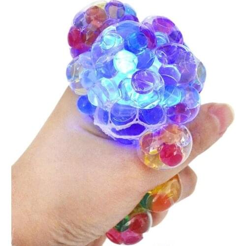 Lighting Colorful Grape Ball Antistress Toys Squishy Squish Toy Squeeze Relief Anti-stress Kids Funny Prank Jokes for Adults