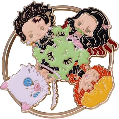 PF876 Japanese Anime Comics Enamel Pin Brooches Bag Lapel Pin Cartoon Badge Backpack Decoration Jewelry Gift Accessories