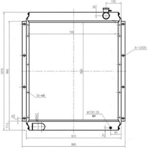 Fit for Hitachi EX300-3 EX310-3C EX310H-3C Water Tank Radiator Core ASS'Y 4345593