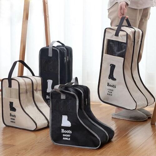 Portable Shoes Bags Waterproof Dust-proof Transparent Travel Boots Martens Shoe Visible Long Boots Storage Bags Pouch Case