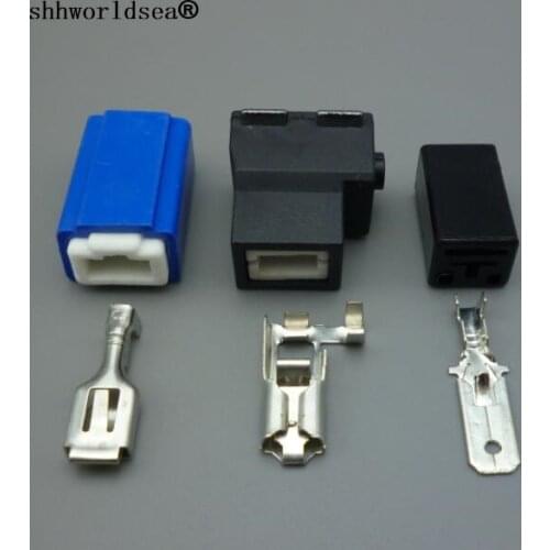 Shhworldsea 2sets H1/H3 halogen bulb connector socket extension wire H1 power plug adapter connector socket lamp male female