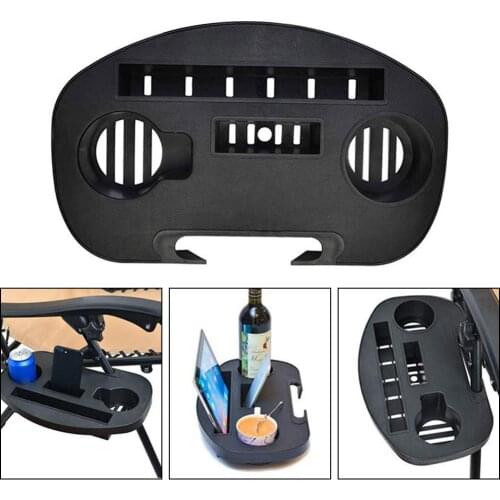 Folding Chair Tray Beach Chair Cup Holder Portable Breakfast Tray For outdoor camping Recliner Tray Chair Side Tray Drink Holder