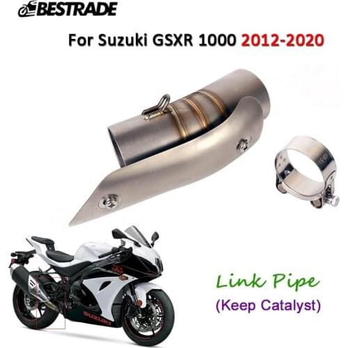 Deleted Catalyst Mid Pipe For Suzuki GSXR1000 2012-2020 Motorcycle Middle Link Tube Slip On 51mm Muffler Reserve Original Cat