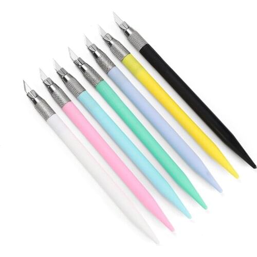 1pcs Non-Slip Metal Utility Knife Tools Beads carved Handle Scalpel With 12 Blades DIY Jewelry Making