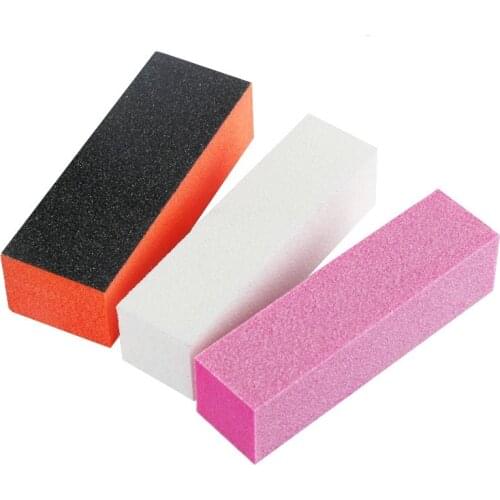 1Pcs New Form Grinding Nail Buffer File UV Gel Nail File Buffer Block Polish For Pedicure Sanding Nail Art Tool Pink White Black