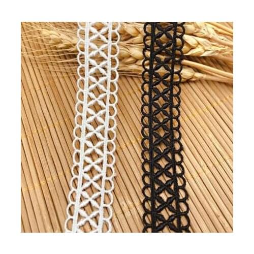 1 Yard 2.1cm,Polyester Silk,Bar code Cross Bilateral Lace,Flower Garment Wedding Dress Accessories(ss-2121)