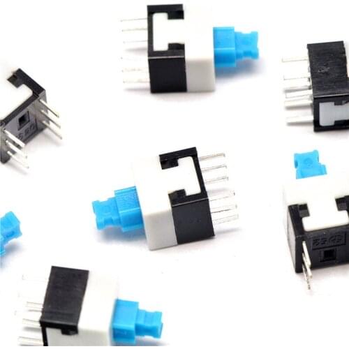 10PCS 8.5X8.5MM 8.5*8.5MM 8.5*8.5 Self-locking Switch DIP 6 Pins Tactile Pushbutton Key Switch