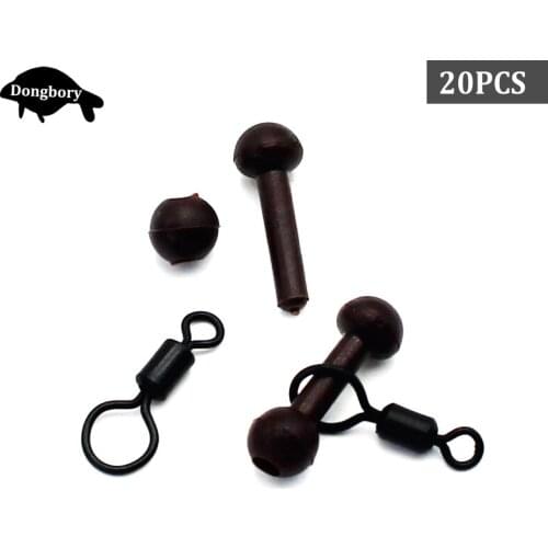 20Pcs Carp Fishing Helicopter Rigs Chod Beads Heli Beads Fishing Quick Change Big Eye Swivels for Feeder Fishing Accessories