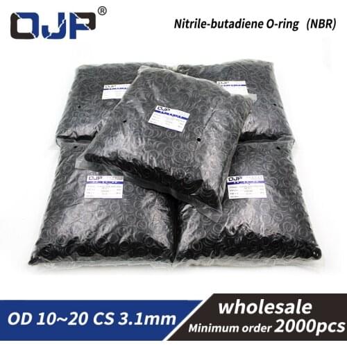 2000PCS/bag 3.1mm Thickness Rubber Ring NBR Sealing O-Ring OD10/11/12/13/14/15/16/17/18/19/20mm O Ring Seal Gasket Rings Washer