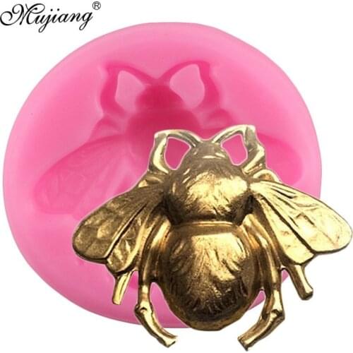 3D Bee Cake Silicone Mold Chocolate Gumpaste Molds Cupcake Fondant Cake Decorating Tools Cookie Baking Polymer Clay Candy Mould