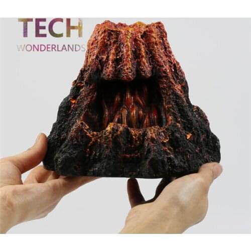 Aquarium Decoration High Quality Aqua Sand Fountain for fish tank Resin Ornament volcano U-787 1pc free shipping