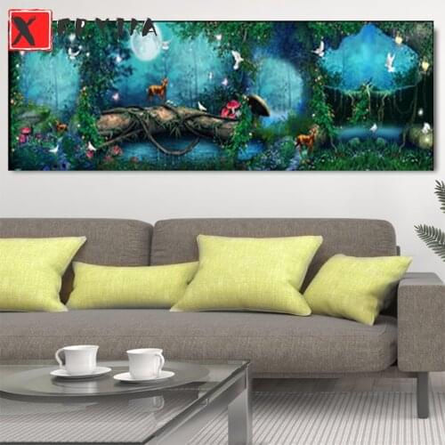 5D DIY Diamond Painting Romantic dream forest landscape Picture Of Rhinestones full Diamond Embroidery Mosaic Home Decoration