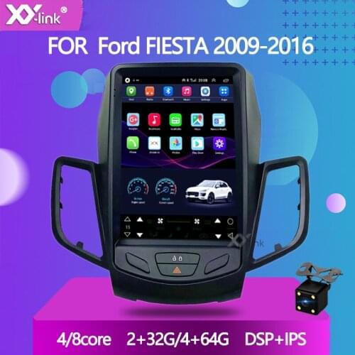 9.7" Tesla Style Screen Android 10.0 Car DVD GPS Player For Ford FIESTA 2009-2016 Car Radio Stereo Head Unit Navigation No 2 Din