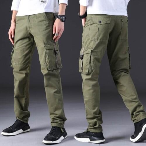 Cargo Pants Tactical Male Combat Men Trousers SWAT Many Pockets Casual Army Military Airsoft Hunter Training Ripstop Fabric