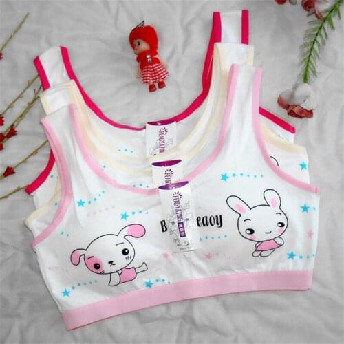 5Pcs Girl Training Bras Kids Sports Bras Young Teenage Underwear Small Vest Puberty Clothing Children Brassiere for Teens 8-16Y