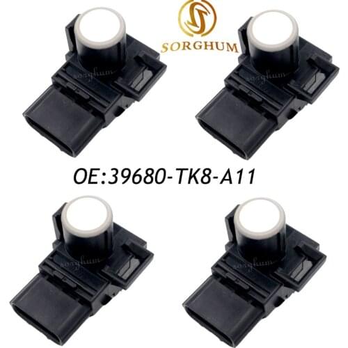 4PCS 39680-TK8-A11 WHITE PDC Parking Sensor Reverse Assist for Honda 188300-7970 39680-TK8-A11-A0