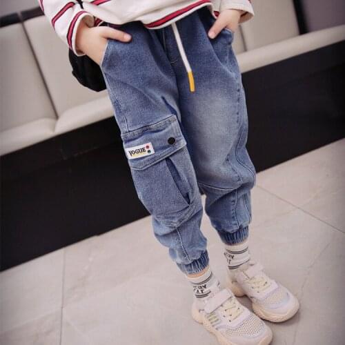 Kids Pants Girls Toddler Boys Jeans Thick Children Jeans for Boys Jeans Kids Boy Casual Denim Pants Toddler Kids Clothing 5-14Y